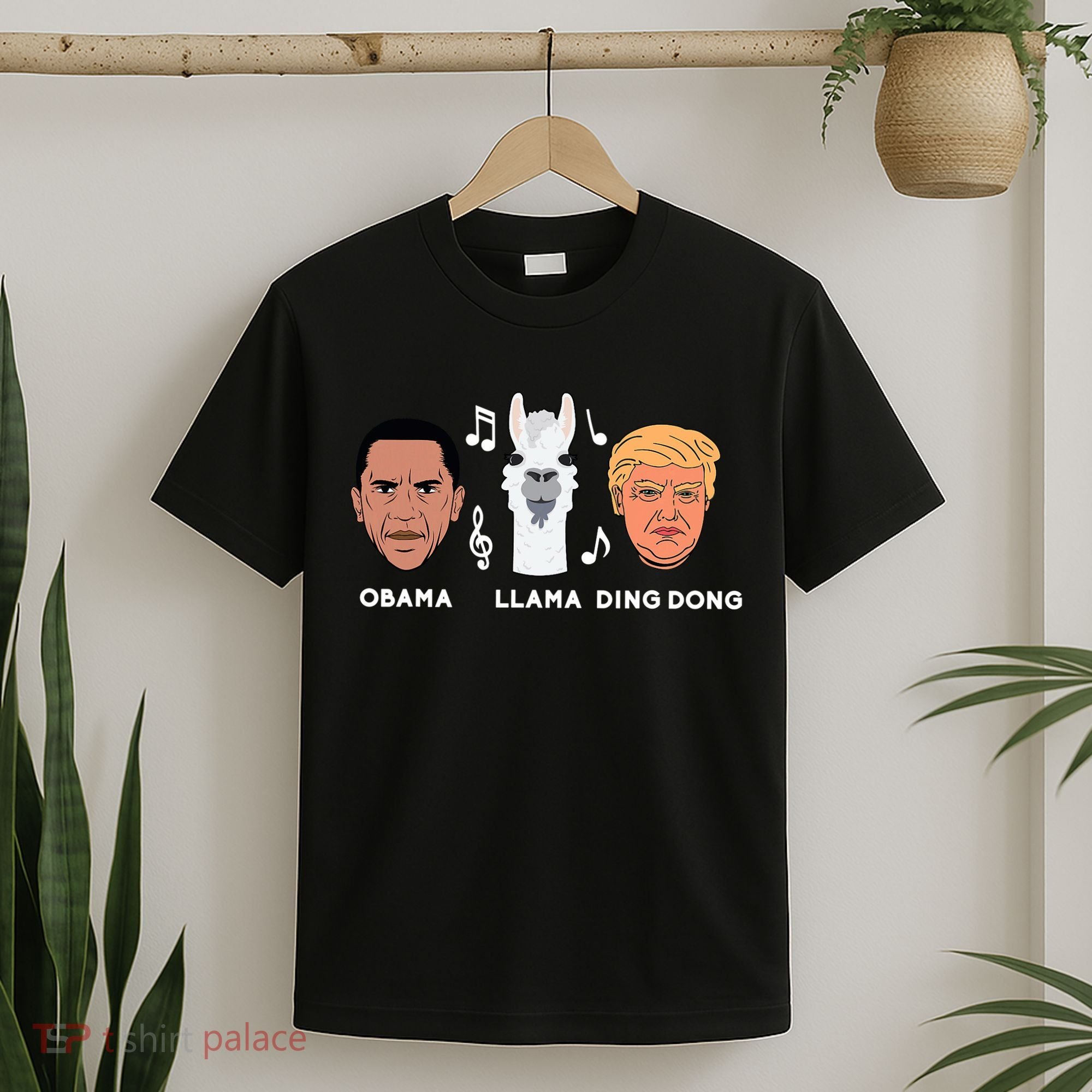 Anti Trump Obama Llama Ding Dong Impeach Funny Democrat Gift  T-Shirt