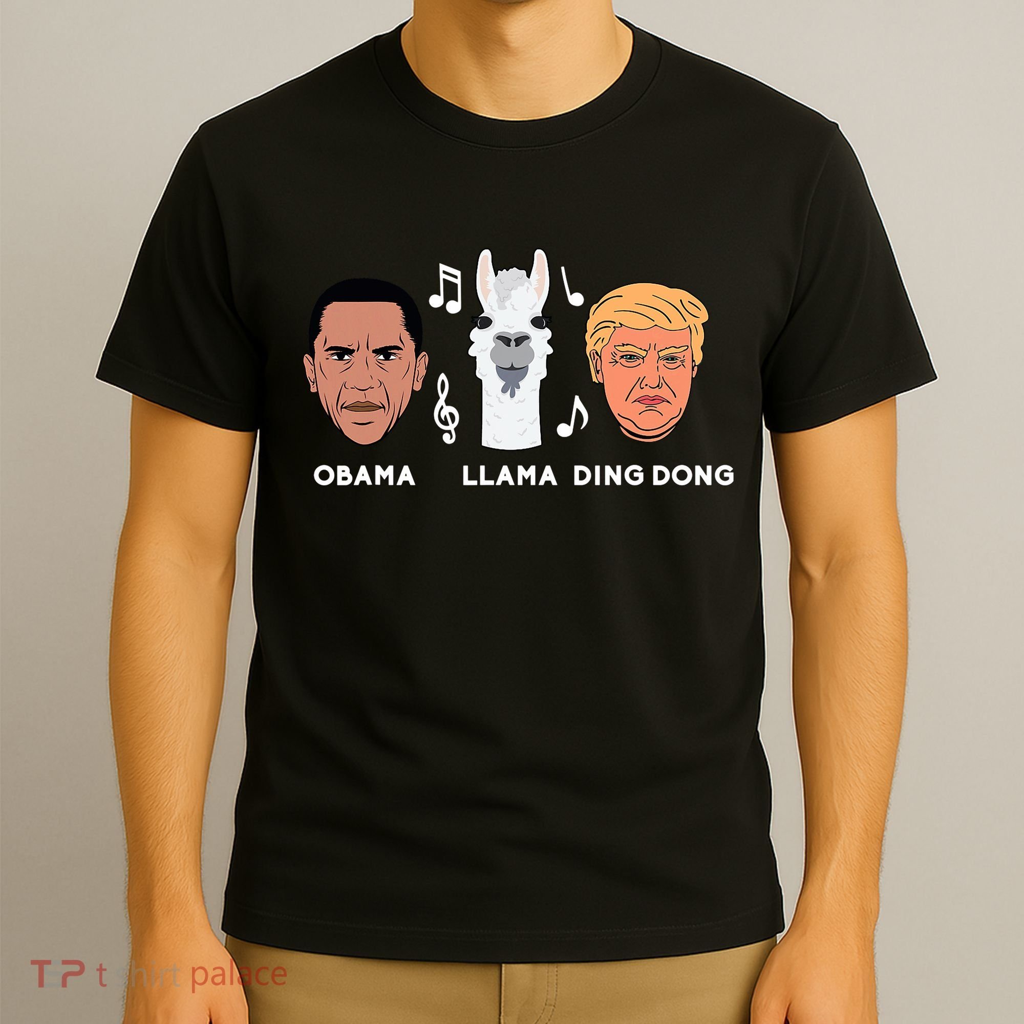 Anti Trump Obama Llama Ding Dong Impeach Funny Democrat Gift  T-Shirt