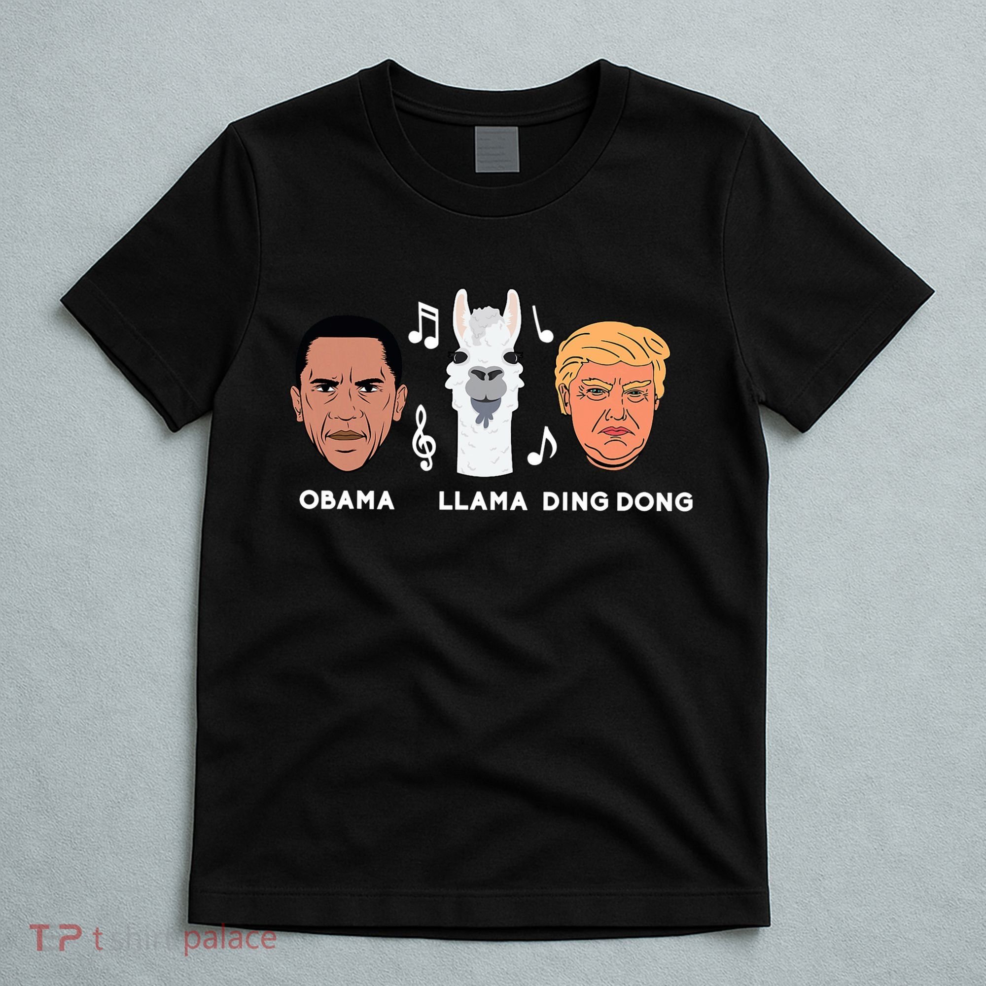 Anti Trump Obama Llama Ding Dong Impeach Funny Democrat Gift  T-Shirt