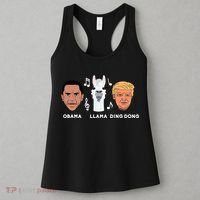 Anti Trump Obama Llama Ding Dong Impeach Funny Democrat Gift  Women's Tank Top thumb 3