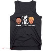 Anti Trump Obama Llama Ding Dong Impeach Funny Democrat Gift  Tank Top thumb 0