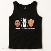 Anti Trump Obama Llama Ding Dong Impeach Funny Democrat Gift  Tank Top thumb 2