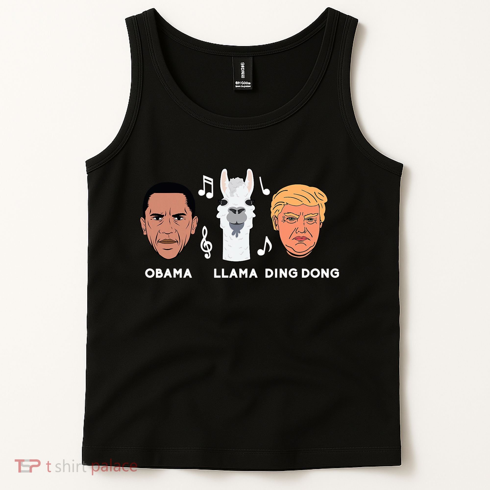 Anti Trump Obama Llama Ding Dong Impeach Funny Democrat Gift  Tank Top