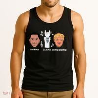 Anti Trump Obama Llama Ding Dong Impeach Funny Democrat Gift  Tank Top thumb 3