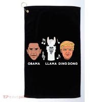 Anti Trump Obama Llama Ding Dong Impeach Funny Democrat Gift  Golf Towel thumb 0