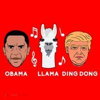 Anti Trump Obama Llama Ding Dong Impeach Funny Democrat Gift  Santa Hat thumb 1