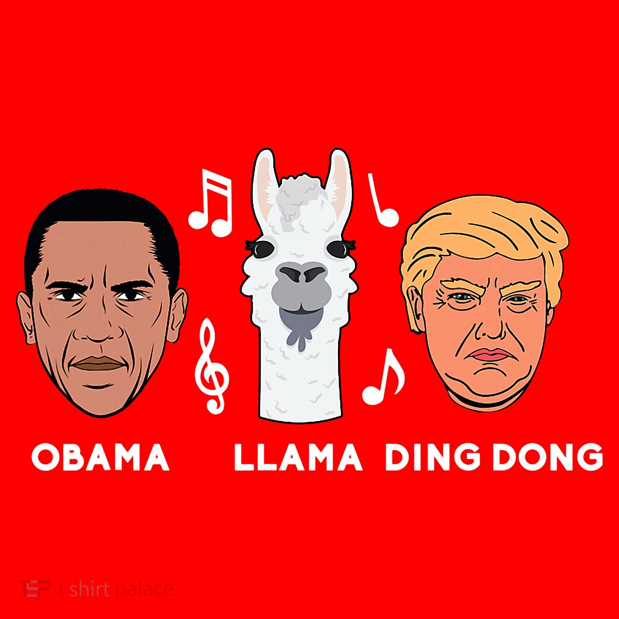 Anti Trump Obama Llama Ding Dong Impeach Funny Democrat Gift  Santa Hat