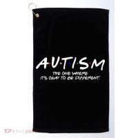 Autism The One Where Its Okay To Be Different Autism Awareness Golf Towel thumb 0