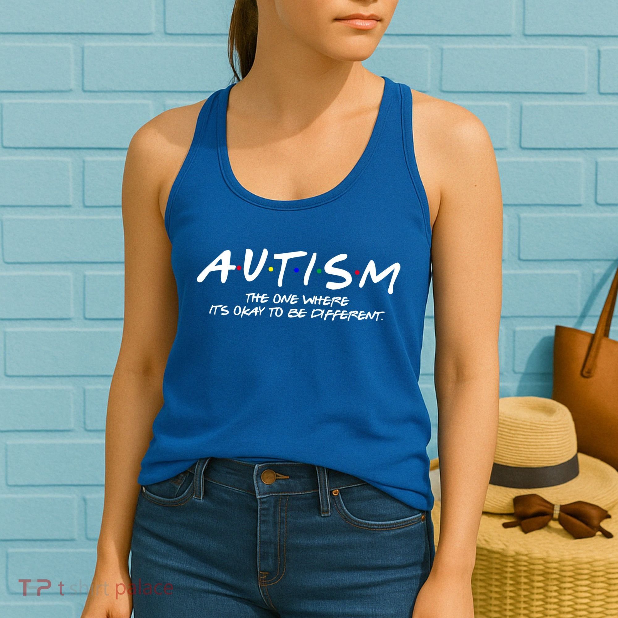 Autism The One Where Its Okay To Be Different Autism Awareness Women's Tank Top