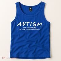 Autism The One Where Its Okay To Be Different Autism Awareness Tank Top thumb 2