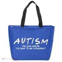 Autism The One Where Its Okay To Be Different Autism Awareness Tote Bag thumb 0