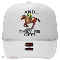 And Theyre Off Funny Horse Racing Gambling Gift Hat thumb 0