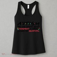 Autism The One Where Being Different Make You Beautiful Autism Awareness Women's Tank Top thumb 3