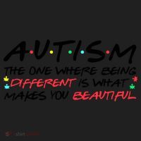 Autism The One Where Being Different Make You Beautiful Autism Awareness Golf Towel thumb 3