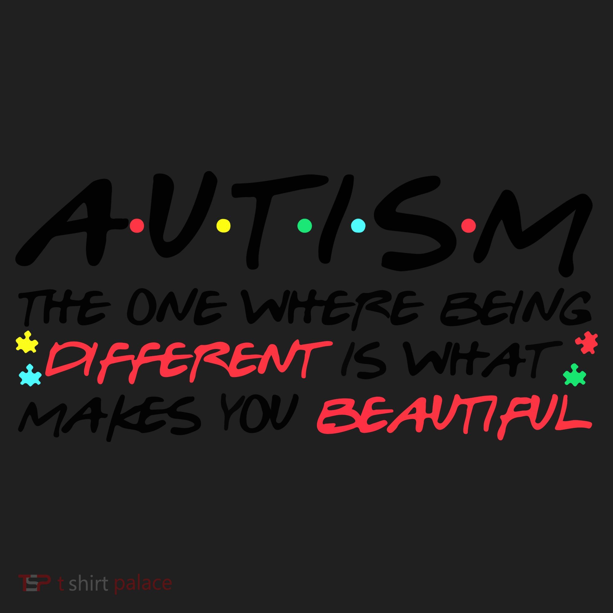 Autism The One Where Being Different Make You Beautiful Autism Awareness Golf Towel