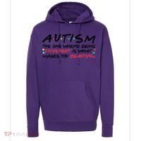 Autism The One Where Being Different Make You Beautiful Autism Awareness Hoodie thumb 0