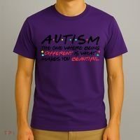 Autism The One Where Being Different Make You Beautiful Autism Awareness T-Shirt thumb 3