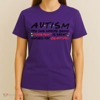 Autism The One Where Being Different Make You Beautiful Autism Awareness T-Shirt thumb 4