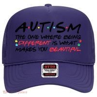 Autism The One Where Being Different Make You Beautiful Autism Awareness Hat thumb 0