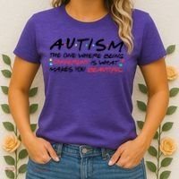Autism The One Where Being Different Make You Beautiful Autism Awareness Women's T-Shirt thumb 2