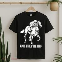 And TheyRe Off Horse Racing Fan Thoroughbred Racing T-Shirt thumb 2