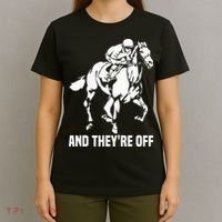 And TheyRe Off Horse Racing Fan Thoroughbred Racing T-Shirt thumb 4