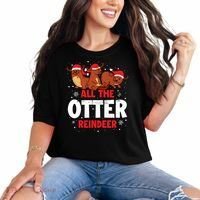 All The Otter Reindeer Gift Comfort Colors T-Shirt thumb 0