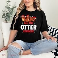All The Otter Reindeer Gift Comfort Colors T-Shirt thumb 2