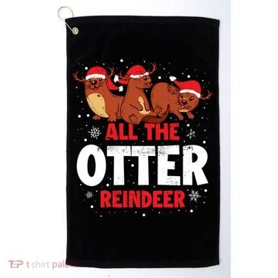 All The Otter Reindeer Gift Golf Towel