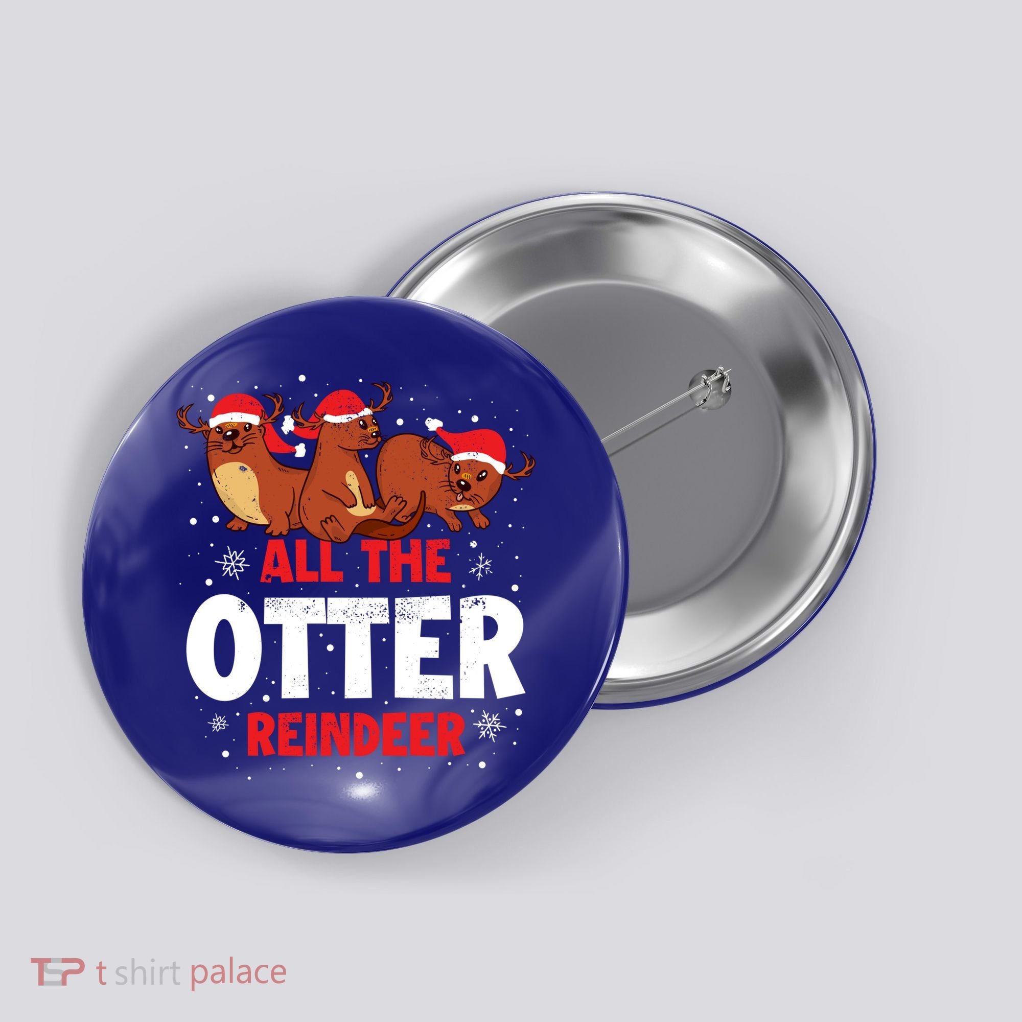 All The Otter Reindeer Gift Button