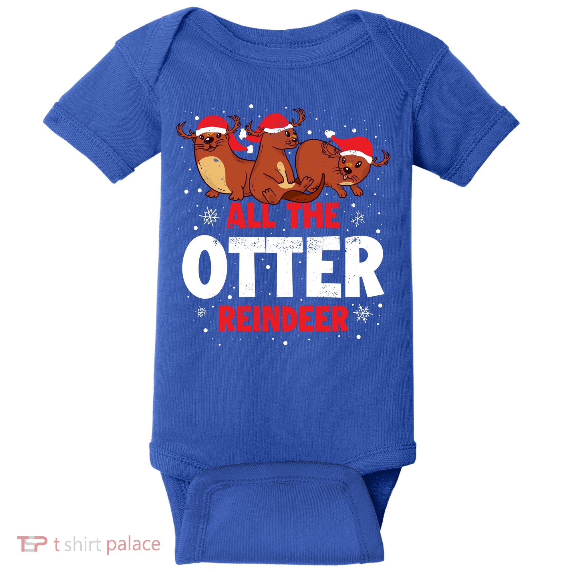 All The Otter Reindeer Gift Baby Bodysuit