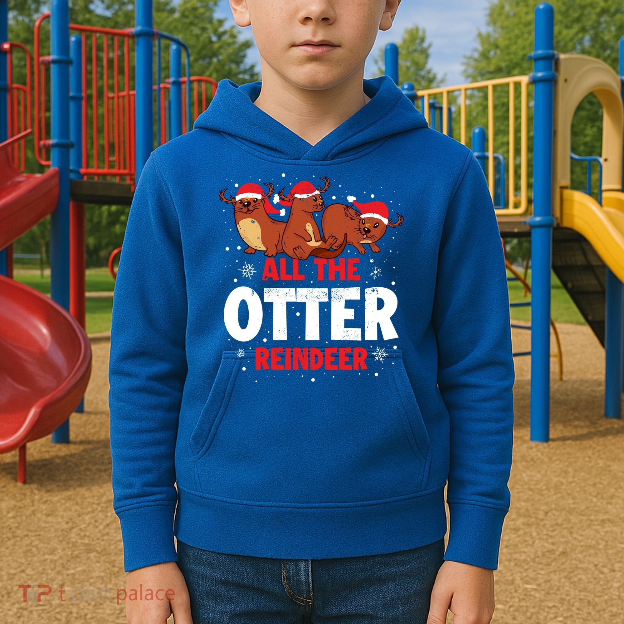 All The Otter Reindeer Gift Kids Hoodie