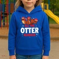 All The Otter Reindeer Gift Kids Hoodie thumb 3
