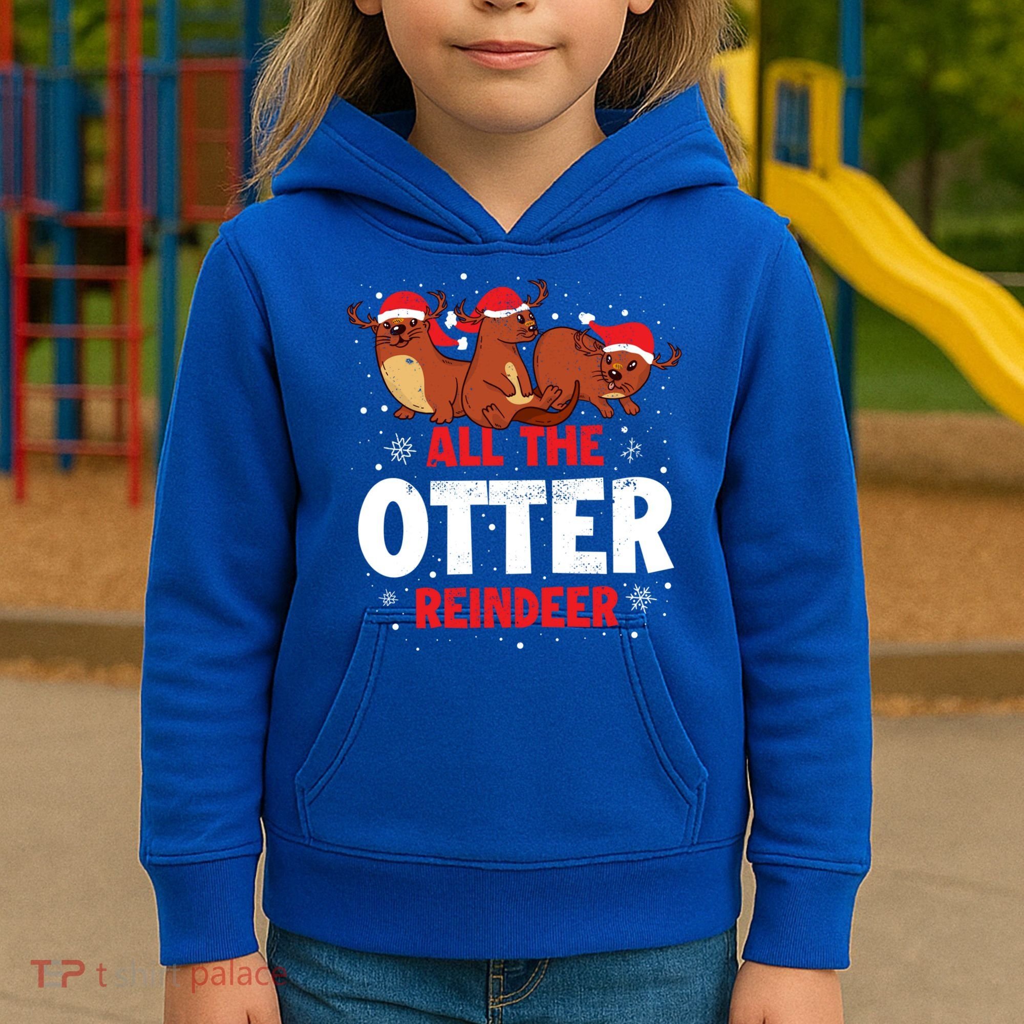 All The Otter Reindeer Gift Kids Hoodie