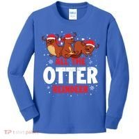 All The Otter Reindeer Gift Kids Long Sleeve Shirt thumb 0