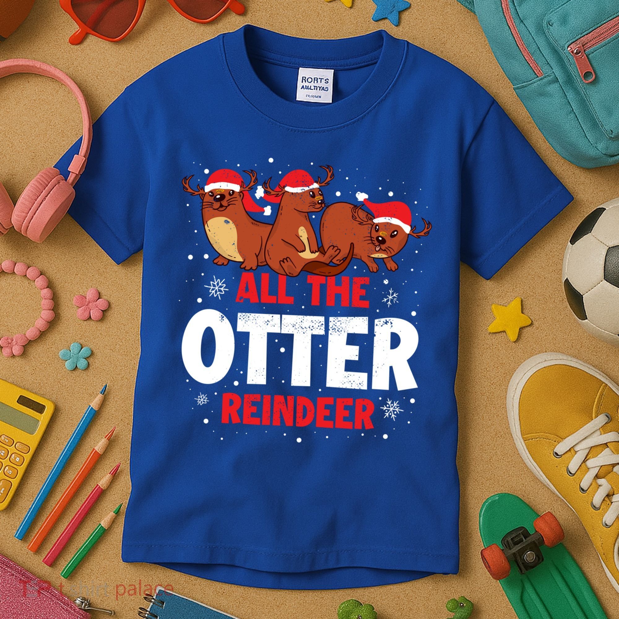 All The Otter Reindeer Gift Kids T-Shirt