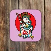 American Traditional Old School Tattoo Flash Frog Banjo Coaster thumb 0
