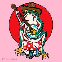 American Traditional Old School Tattoo Flash Frog Banjo Coaster thumb 2