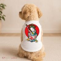 American Traditional Old School Tattoo Flash Frog Banjo Doggie Tank thumb 2