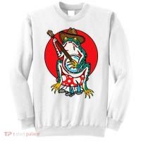 American Traditional Old School Tattoo Flash Frog Banjo Sweatshirt thumb 0
