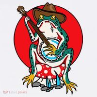 American Traditional Old School Tattoo Flash Frog Banjo Women's Hoodie thumb 2