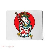 American Traditional Old School Tattoo Flash Frog Banjo Mousepad thumb 0