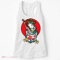 American Traditional Old School Tattoo Flash Frog Banjo Women's Tank Top thumb 0