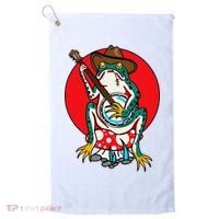 American Traditional Old School Tattoo Flash Frog Banjo Golf Towel thumb 0