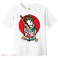 American Traditional Old School Tattoo Flash Frog Banjo Toddler T-Shirt thumb 0