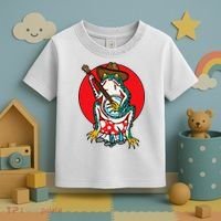 American Traditional Old School Tattoo Flash Frog Banjo Toddler T-Shirt thumb 3