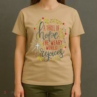 A Thrill Of Hope Christian Xmas Religious Christmas Holiday T-Shirt thumb 4