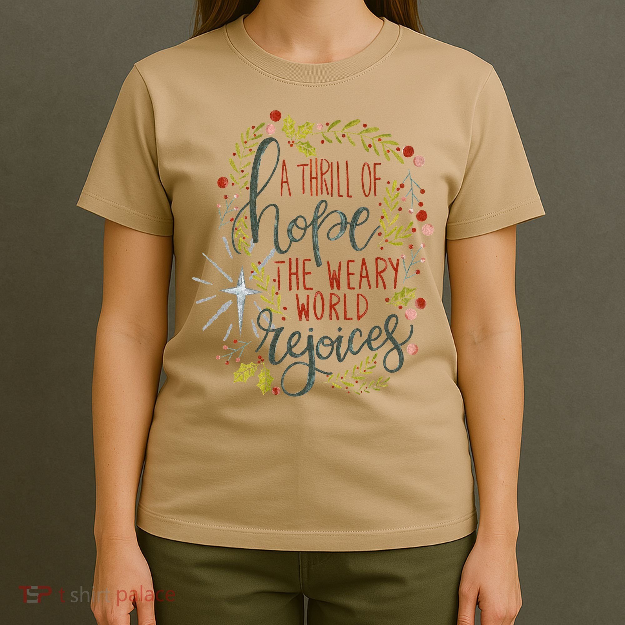 A Thrill Of Hope Christian Xmas Religious Christmas Holiday T-Shirt