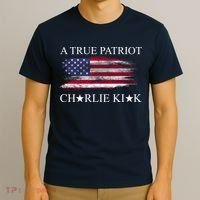 A True Patriot Charlie Kirk USA America Flag T-Shirt thumb 3