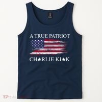 A True Patriot Charlie Kirk USA America Flag Tank Top thumb 2